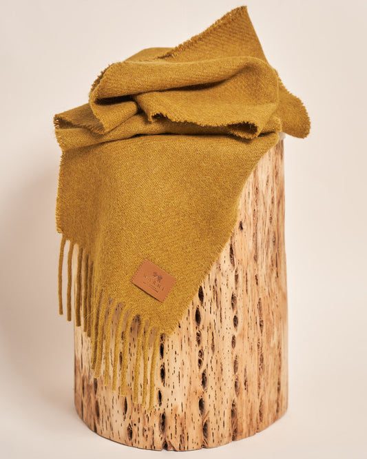 100% Natural Fiber Scarf with Fringes