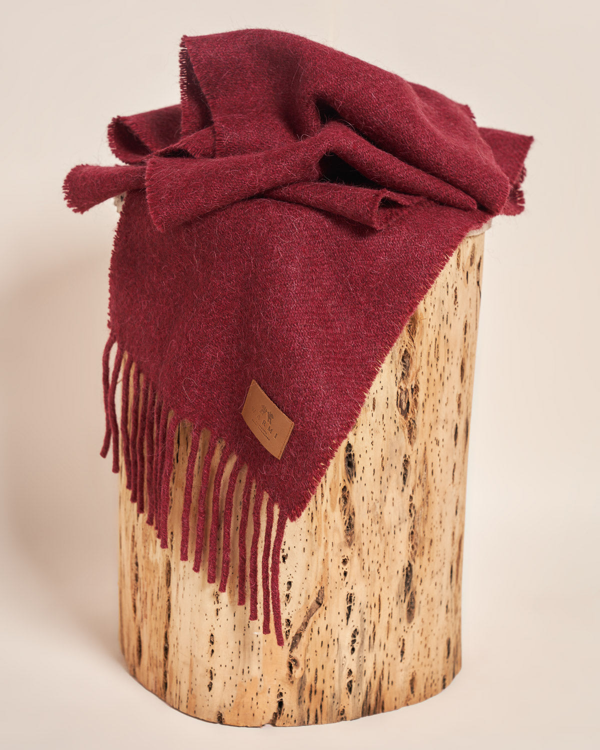 100% Natural Fiber Scarf with Fringes