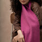 100% Natural Fiber Scarf with Fringes